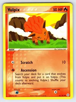 Vulpix 81/101 2004 EX Hidden Legends Pokemon Card TCG Nintendo Common - VLP - Image 1