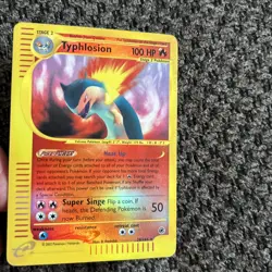 Pokemon TCG Typhlosion Expedition Base Set Reverse Holo Holo Rare Card 28/165 - Image 2