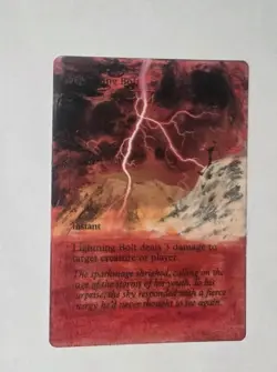 LIGHTNING BOLT M11 2011 MTG Magic the Gathering ALTERED - Image 1