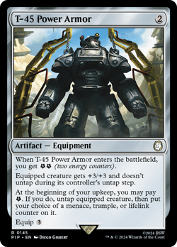 T-45 Power Armor #145 | Near Mint | Fallout Magic MTG - Image 1