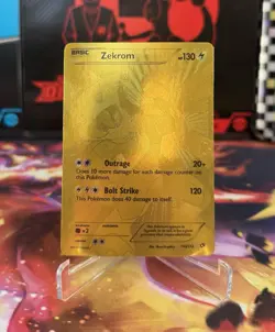 Pokemon Zekrom 115 Full Art Secret Rare 115/113 Legendary Treasures Holo HP - Image 1