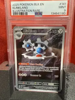2025 Pokemon Black Bolt Klinklang #141 Illustration Rare PSA 9 - Image 2