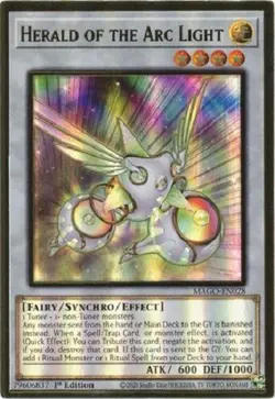 *** HERALD OF THE ARC LIGHT *** GOLD RARE MAGO-EN028 (MINT/NM) YUGIOH! - Image 1