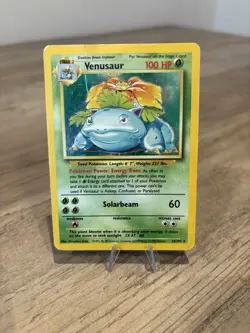 Pokemon TCG Venusaur Base Set Holo Unlimited Rare Card 15/102 lp Vintage 1999 - Image 1