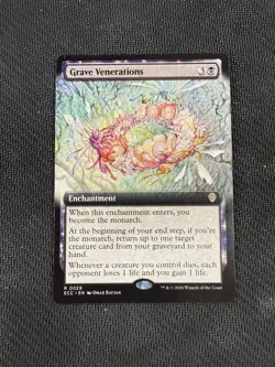 Extended Art Grave Venerations ECC 0029 Rare MTG Lorwyn Eclipsed - Image 1