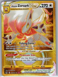 Hisuian Zoroark VSTAR (Secret) 213/196 SWSH11: Lost Origin - Pokemon Card - NM - Image 1