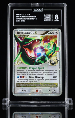 2009 POKEMON PLATINUM SUPREME VICTORS 146/147 RAYQUAZA C LV.X - TAG 8 NM MT - Image 1
