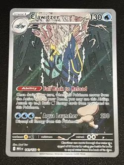 Pokemon TCG Mega Evolution Clawitzer Illustration Rare 141/132 NM - Image 1