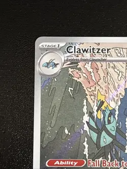 Pokemon TCG Mega Evolution Clawitzer Illustration Rare 141/132 NM - Image 2