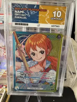 One Piece CCG - Nami Alt Art Leader OP11-041 Ace Graded 10 - Image 1