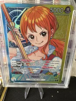 One Piece CCG - Nami Alt Art Leader OP11-041 Ace Graded 10 - Image 2