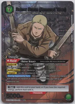 Reiner Braun (Armored Titan) UE10BT/AOT-1-061 SR Alt Foil Union Arena - Image 1