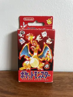 Pokemon 1996 Nintendo Poker Playing Cards Red Deck new Charizard SEALED - Image 1