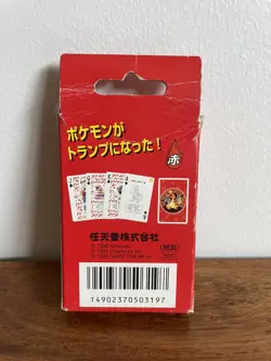 Pokemon 1996 Nintendo Poker Playing Cards Red Deck new Charizard SEALED - Image 2