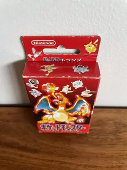 Pokemon 1996 Nintendo Poker Playing Cards Red Deck new Charizard SEALED - Image 3