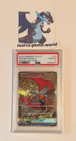 Pokemon Card PSA 10 Roaring Moon ex 218/187 sv8a Terastal Festival ex SAR Jap - Image 1
