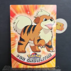 GROWLITHE #58 MP TOPPS TRADING CARDS SERIES 1 - Image 1