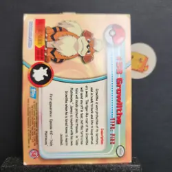 GROWLITHE #58 MP TOPPS TRADING CARDS SERIES 1 - Image 2