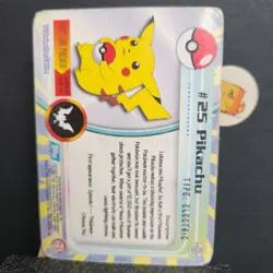 PIKACHU #25 HP TOPPS TRADING CARDS SERIES 1 - Image 2