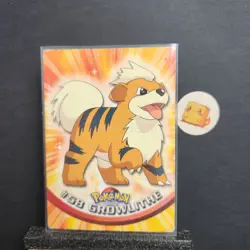 GROWLITHE #58 MP TOPPS TRADING CARDS SERIES 1 - Image 1