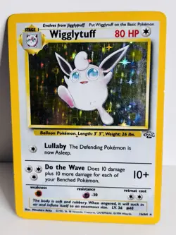 Wigglytuff 16/64 - Jungle Holo Rare - WOTC Pokemon Card - Image 1