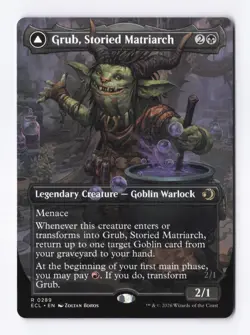 Grub, Storied Matriarch (Borderless) 0289 (R) MTG Lorwyn Eclipsed (ECL) - Image 1