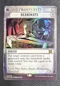 Reanimate Outlaws of Thunder Junction: Breaking News Foil MTG NM Magic Card - Image 1