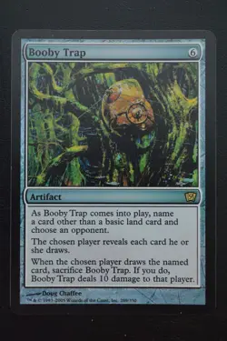 Magic The Gathering MTG BOOBY TRAP FOIL Ninth Edition LP Lightly Played - Image 1