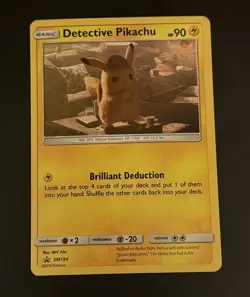 Pokemon TCG Detective Pikachu Sun & Moon Sm194 Promo LP - Image 1