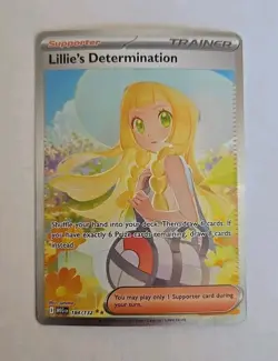 Lillie's Determination 184/132 Me01 SIR: Pokemon TCG Mega Evolution Holo RAB18 - Image 1
