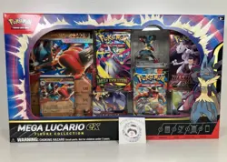 Pokemon TCG Mega Lucario EX Figure Collection Box Destined Rivals Sealed New - Image 1