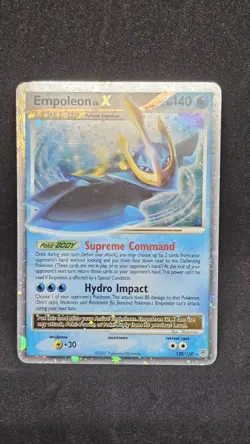Pokemon TCG Empoleon LV.X Holo *SWIRL* Rare Card Diamond & Pearl 120/130 LP - Image 2