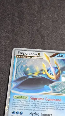 Pokemon TCG Empoleon LV.X Holo *SWIRL* Rare Card Diamond & Pearl 120/130 LP - Image 4
