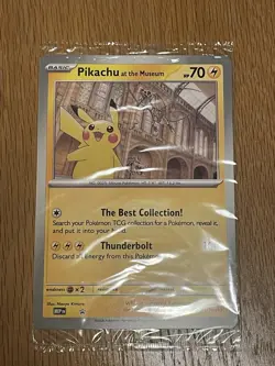 Pokemon TCG Promo Oversized Card - Pikachu at the Museum (Sealed) - UK Free Post - Image 1