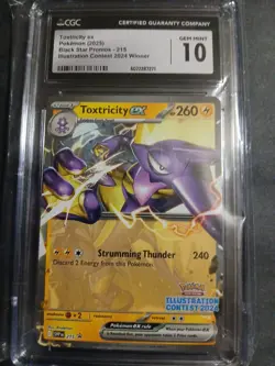 2025 POKEMON SVP EN-SV PROMO ILLUSTRATION CONTEST 2024 #215 TOXTRICITY EX CGC 10 - Image 1