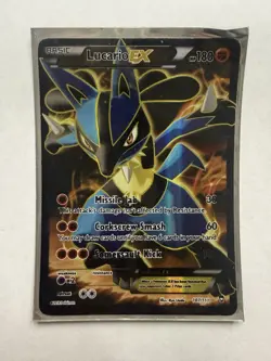 Pokemon Lucario EX Full Art Holo Ultra Rare XY Furious Fists 107/111 Card - Image 1