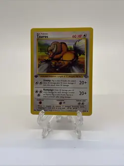 Pokemon Card - Tauros Jungle 47/64 Uncommon 1st Edition NM - Image 1