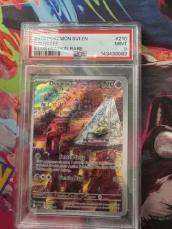 Pokemon Drowzee TCG Illustration Rare Scarlet & Violet Base Set 210/198 PSA 9 - Image 1
