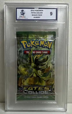 POKEMON : TCG 2016 FATES COLLIDE Pack SEALED ZYGARDE ARTWORK MGC GRADED MINT 9 - Image 1