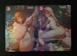 Custom Nami Bubble Bath Goddess Waifu CardHolo One Piece CCG (read description) - Image 1