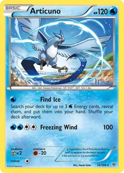 Articuno 16/108 Non Holo Roaring Skies Pokemon Card NM - Image 1