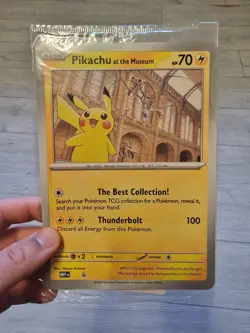 Pikachu At The Museum, Pokemon X Natural History Museum Jumbo Promo - SEALED - Image 1