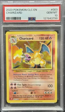 Pokemon Classic Collection Charizard 003/034 English #3 PSA 10 - Image 1