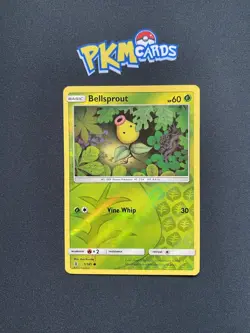 Pokemon TCG Bellsprout Guardians Rising 1/145 Reverse Holo LP. - Image 1