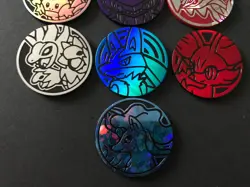 10 X Pokemon Coins Coin Tokens Shiny Mega Rayquaza M Swampert Hoenn Starters - Image 2