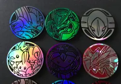 10 X Pokemon Coins Coin Tokens Shiny Mega Rayquaza M Swampert Hoenn Starters - Image 3