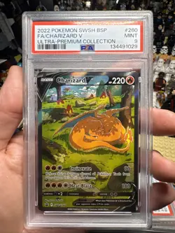 2022 Pokemon Charizard V SWSH BSP #260 Holo PSA MT 9 *L3* - Image 1