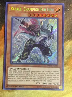 Rafale, Champion Fur Hire - DASA-EN023 Near Mint - Secret Rare 1st Ed Yugioh! - Image 1