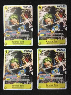 4x One Piece CCG Roronoa Zoro ST29-014 SR Starter Deck Egghead English - Image 1