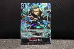 Roronoa Zoro Rare Alt Art OP10-095 Premium Booster Volume.2 Black Foil One Piece - Image 1
